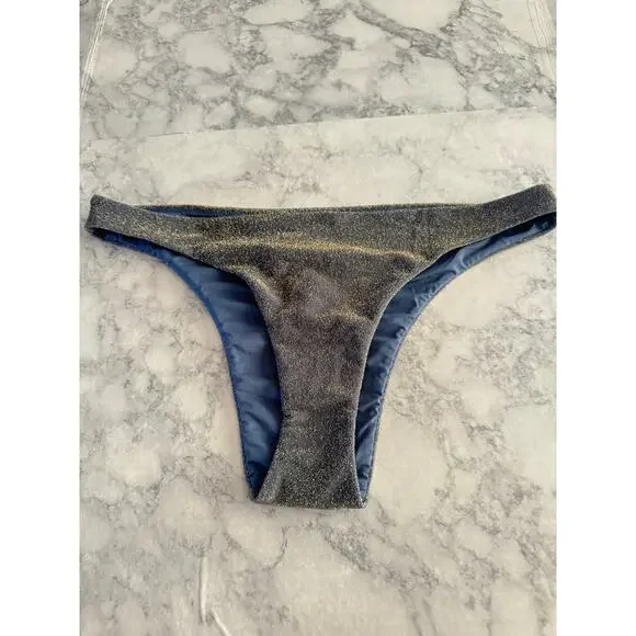 Aerie-Swimwear-large-blue-cheeky-bottoms-sparkly - Picture 1 of 3